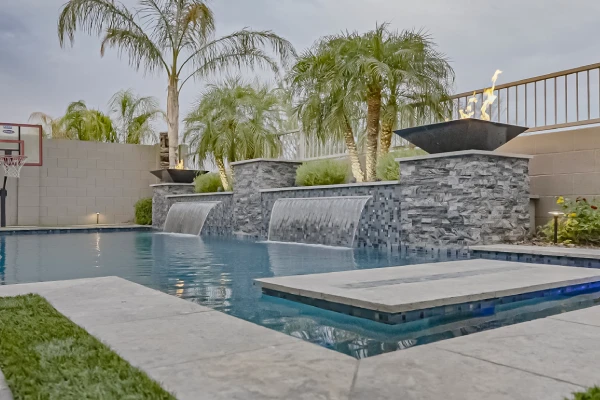 water feature construction in the valley